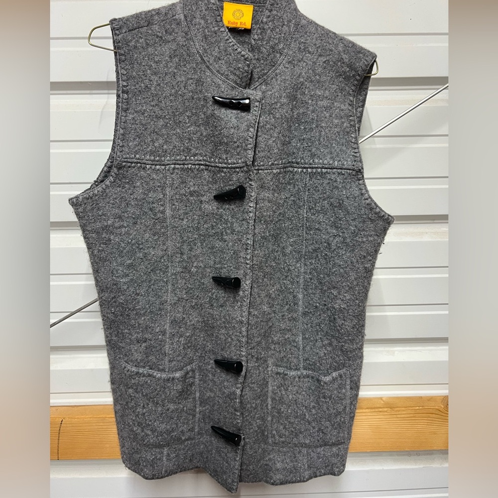 Ruby Rd. Gray Wool Vest